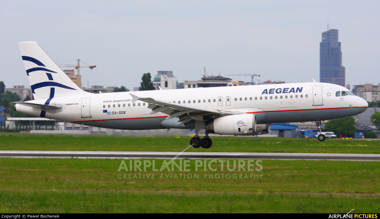 Aegean Airlines SX-DGK aircraft at Warsaw - Frederic Chopin