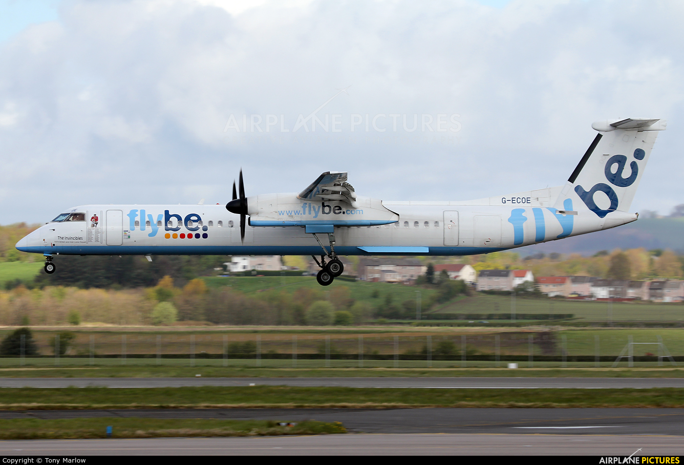 Flybe G-ECOE aircraft at Glasgow