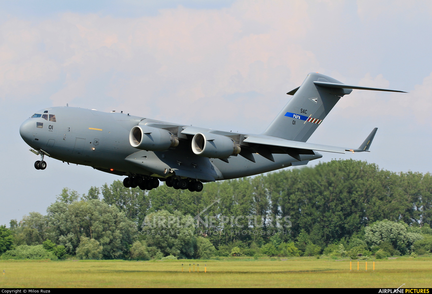 Strategic Airlift Capability NATO 08-0001 aircraft at Pardubice