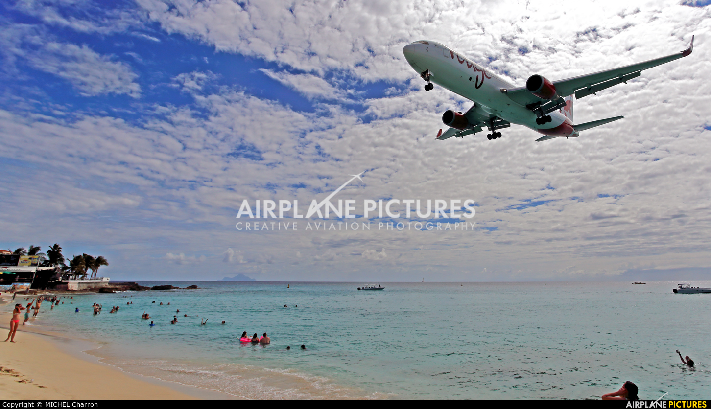 Air Canada Rouge C-GHLQ aircraft at Sint Maarten - Princess Juliana Intl