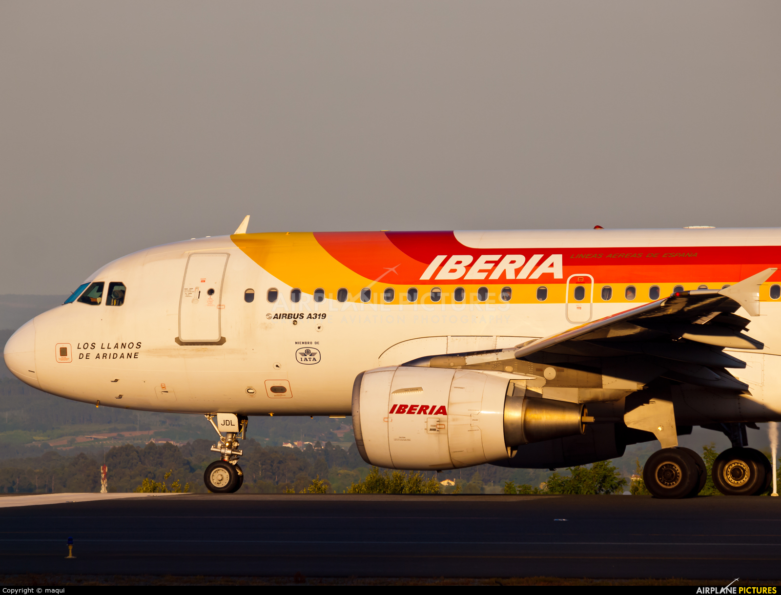 Iberia EC-JDL aircraft at La Coruña