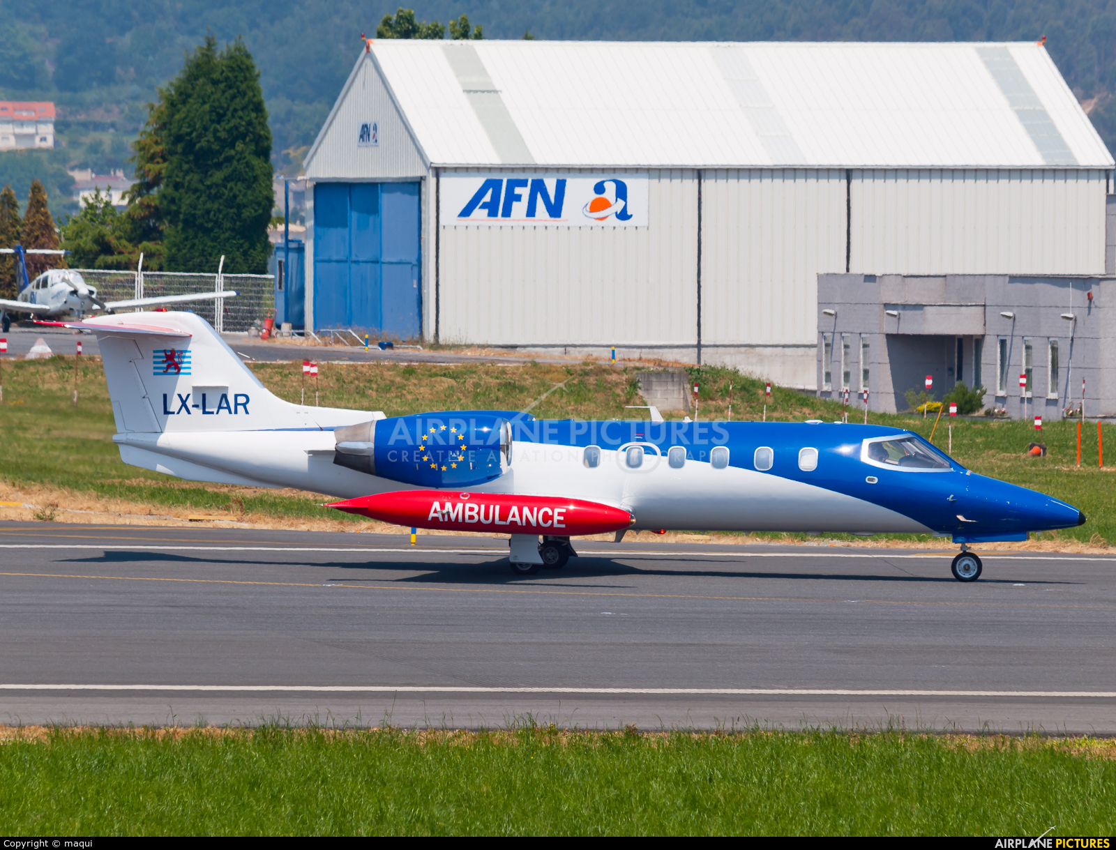 Luxembourg Air Rescue LX-LAR aircraft at La Coruña