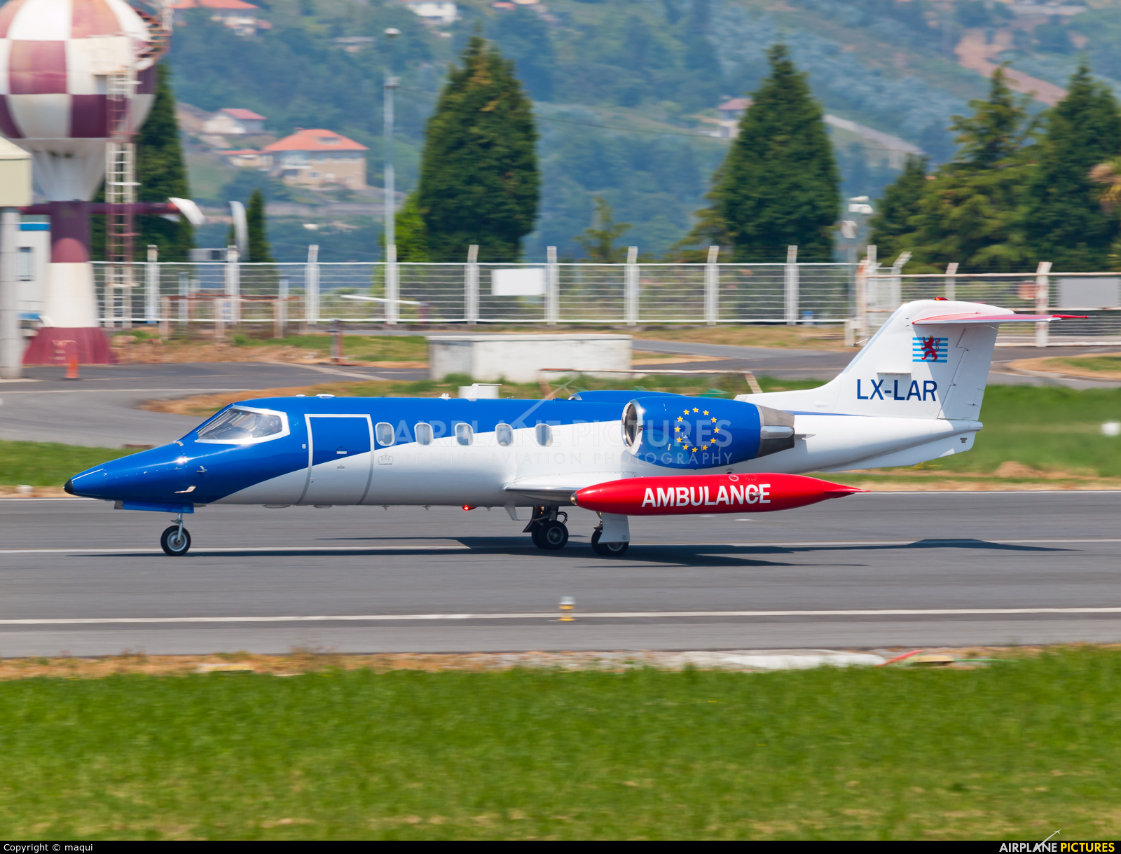Luxembourg Air Rescue LX-LAR aircraft at La Coruña