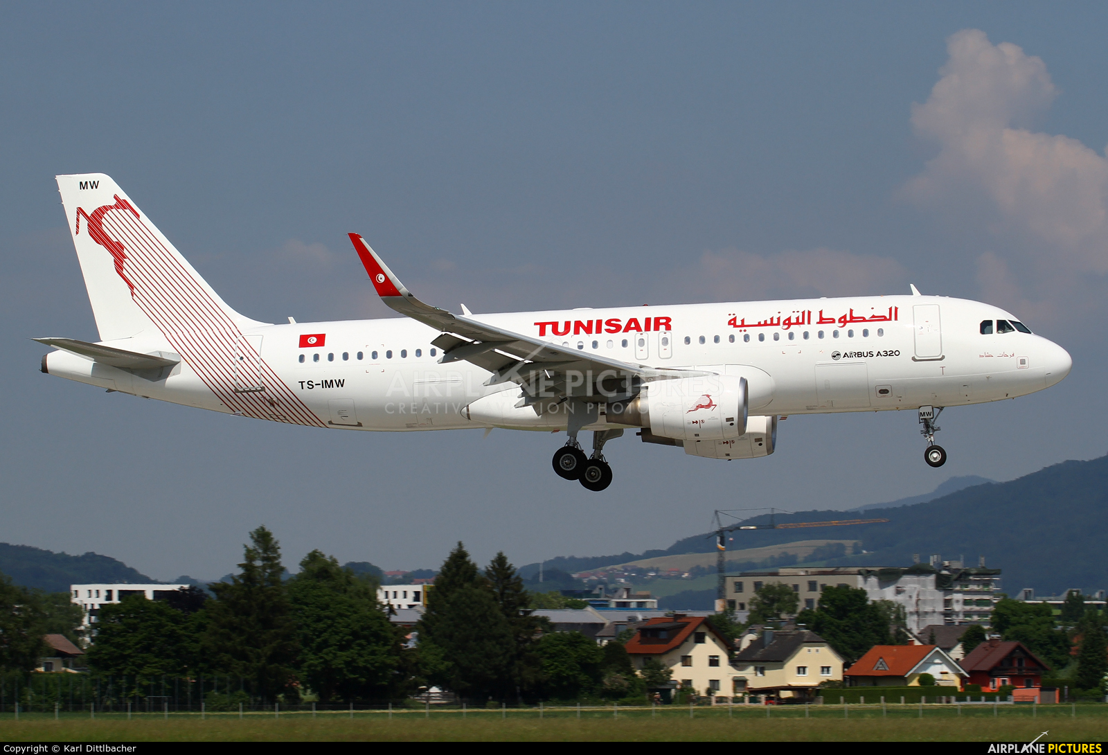 Tunisair TS-IMW aircraft at Salzburg