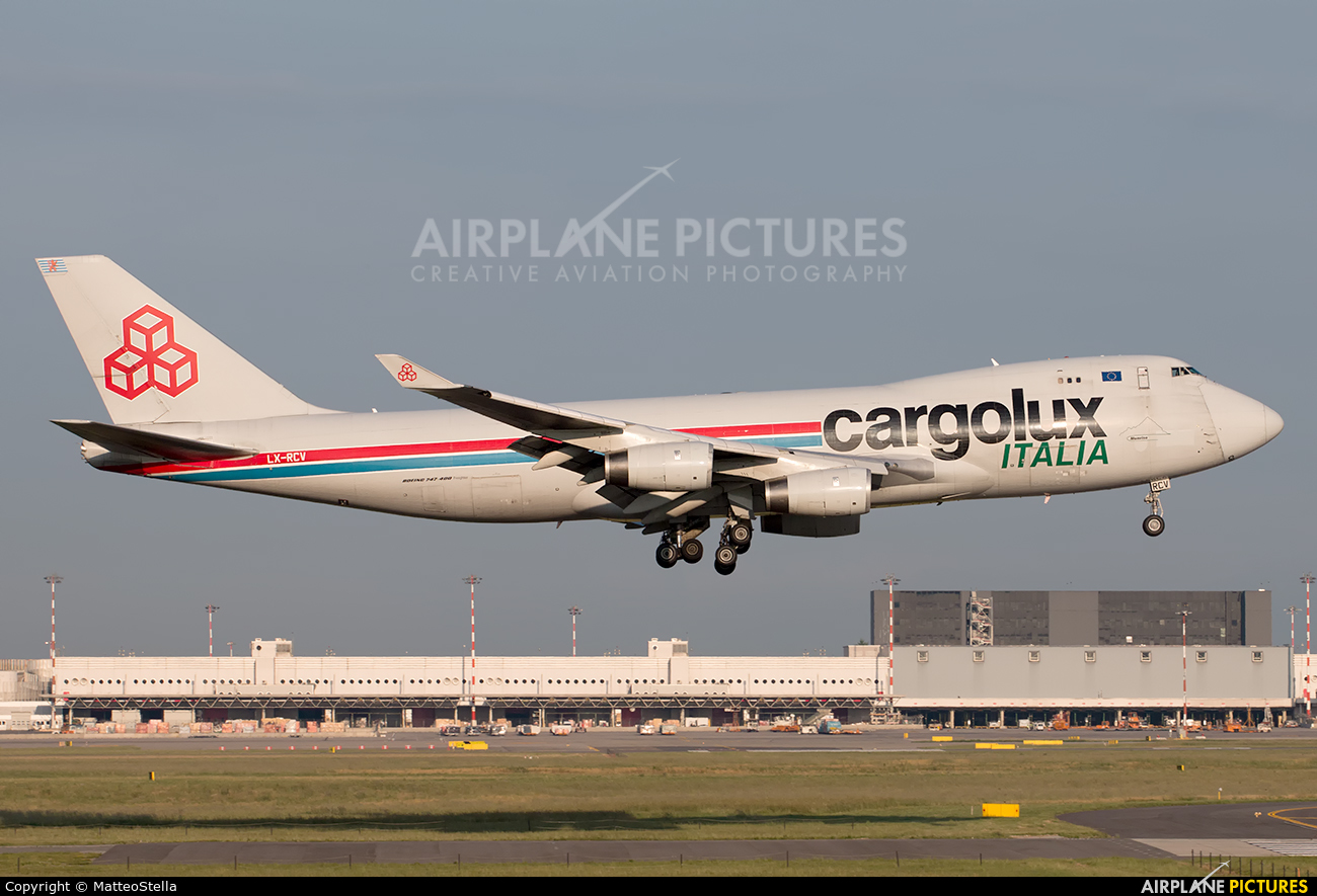 Cargolux LX-RCV aircraft at Milan - Malpensa