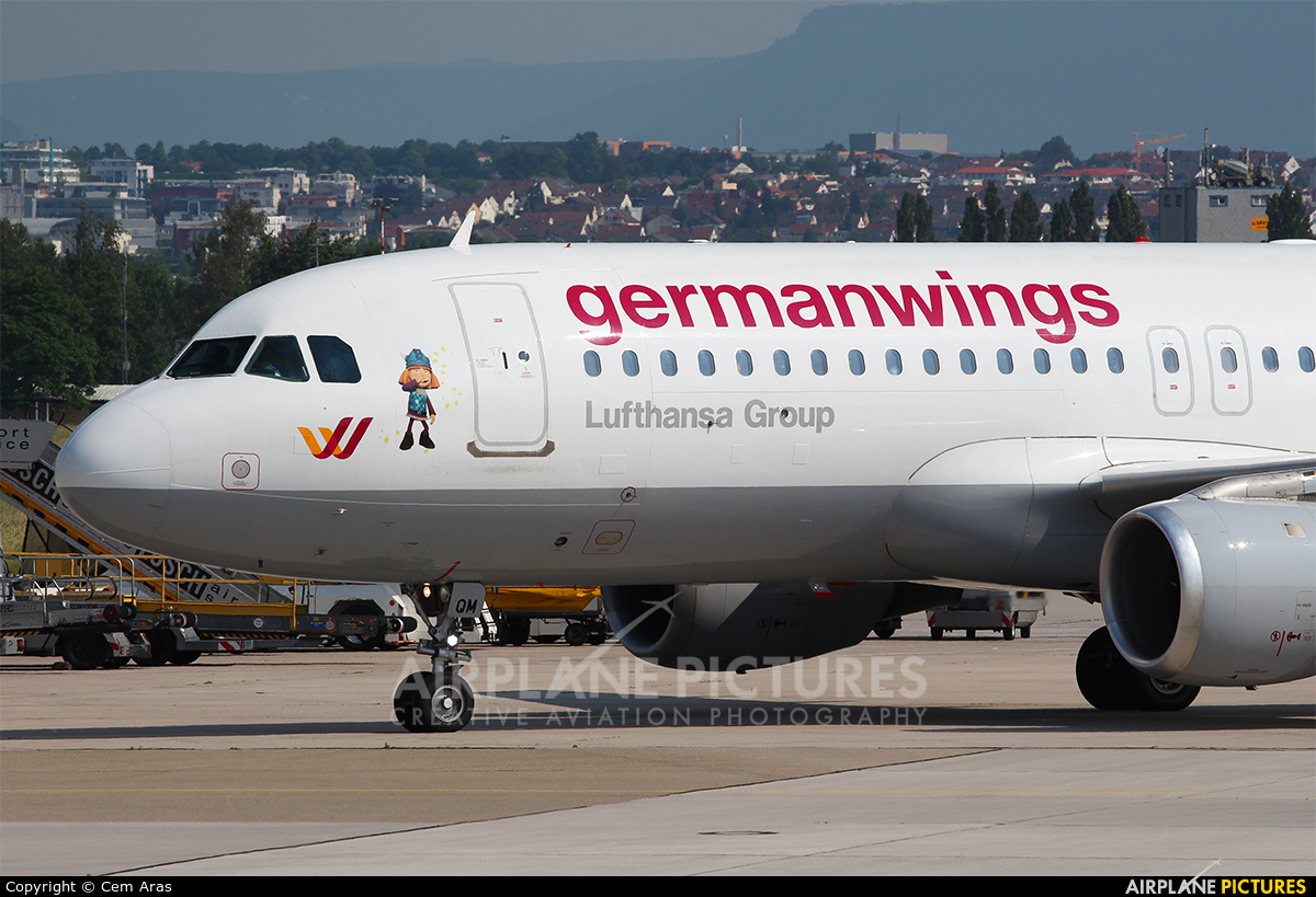 Germanwings D-AIQM aircraft at Stuttgart