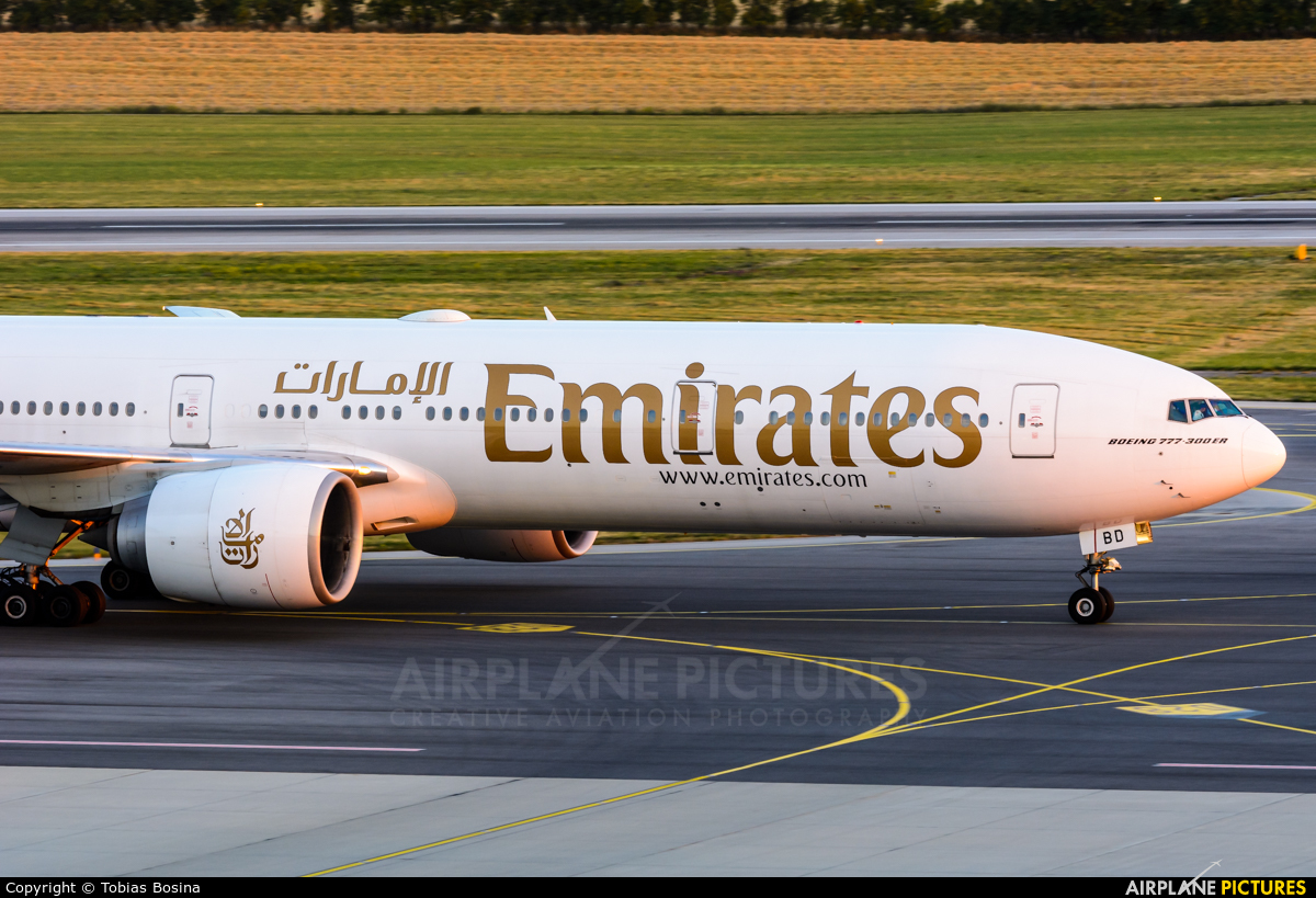Emirates Airlines A6-EBD aircraft at Vienna - Schwechat