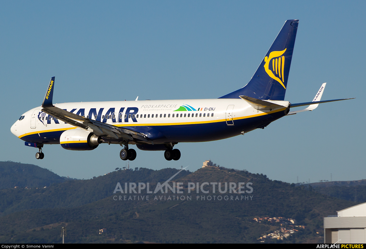 Ryanair EI-ENJ aircraft at Barcelona - El Prat