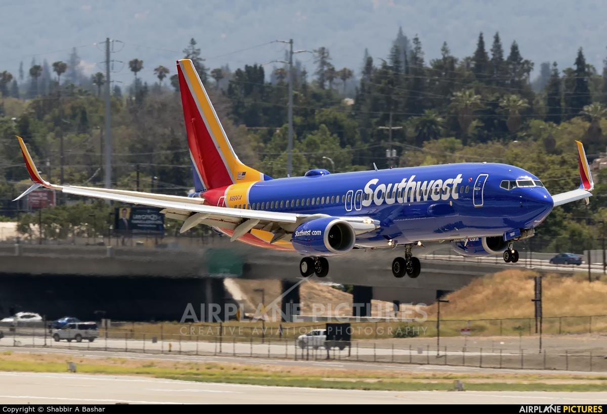 Southwest Airlines N8661A aircraft at San Jose - Norman Y. Mineta