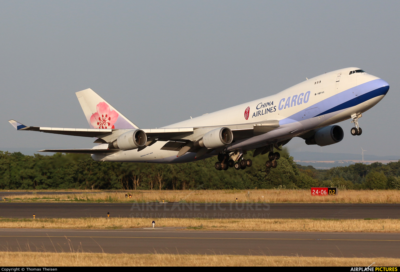 China Airlines Cargo B-18711 aircraft at Luxembourg - Findel