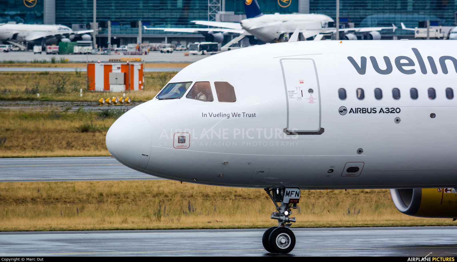 Vueling Airlines EC-MFN aircraft at Frankfurt