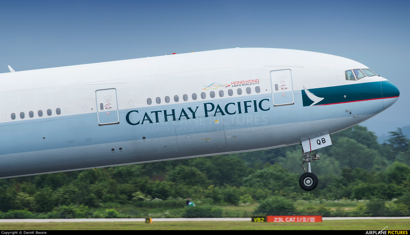 Cathay Pacific B-KQB aircraft at Manchester