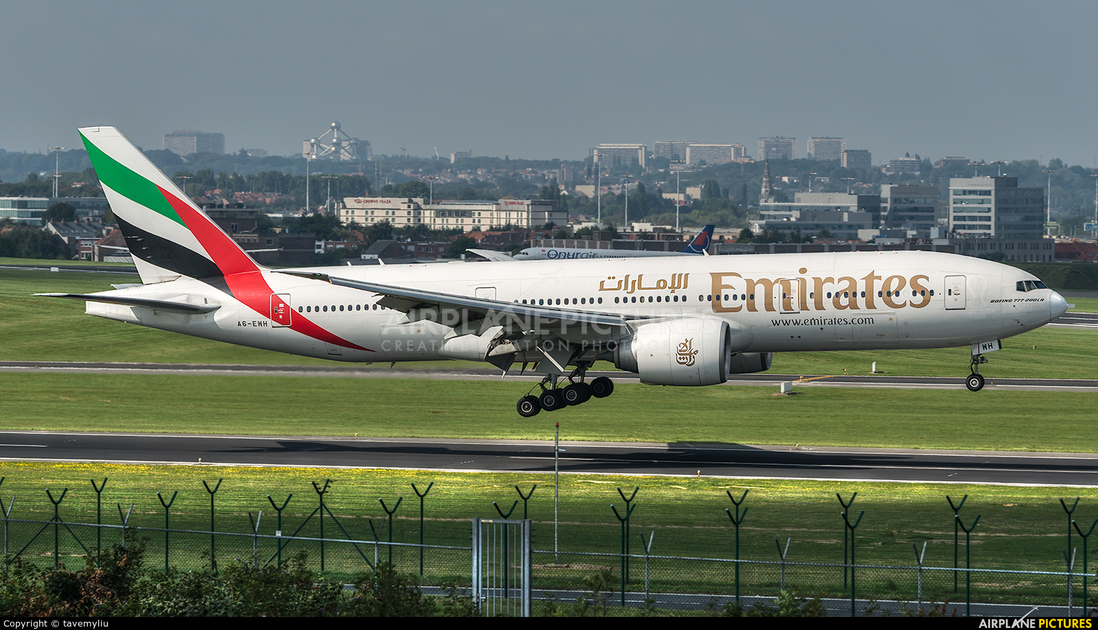Emirates Airlines A6-EWH aircraft at Brussels - Zaventem