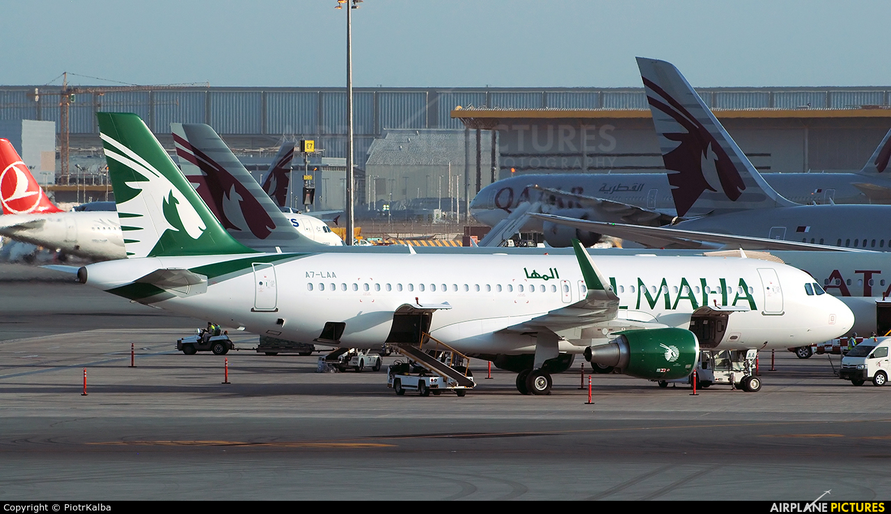 Al Maha Airways A7-LAA aircraft at Doha