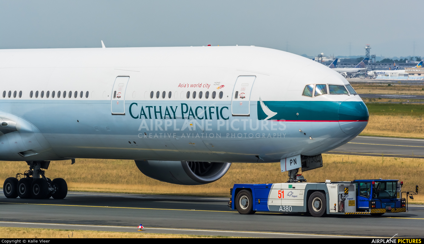 Cathay Pacific B-KPN aircraft at Frankfurt