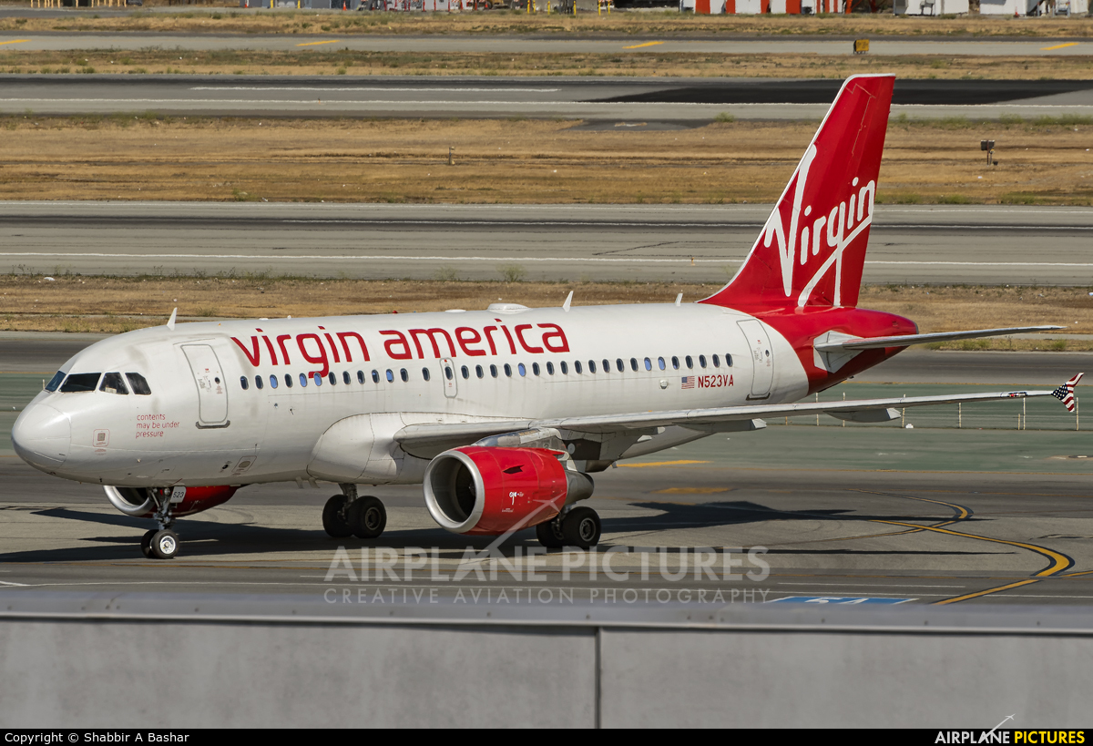 Virgin America N523VA aircraft at San Francisco Intl