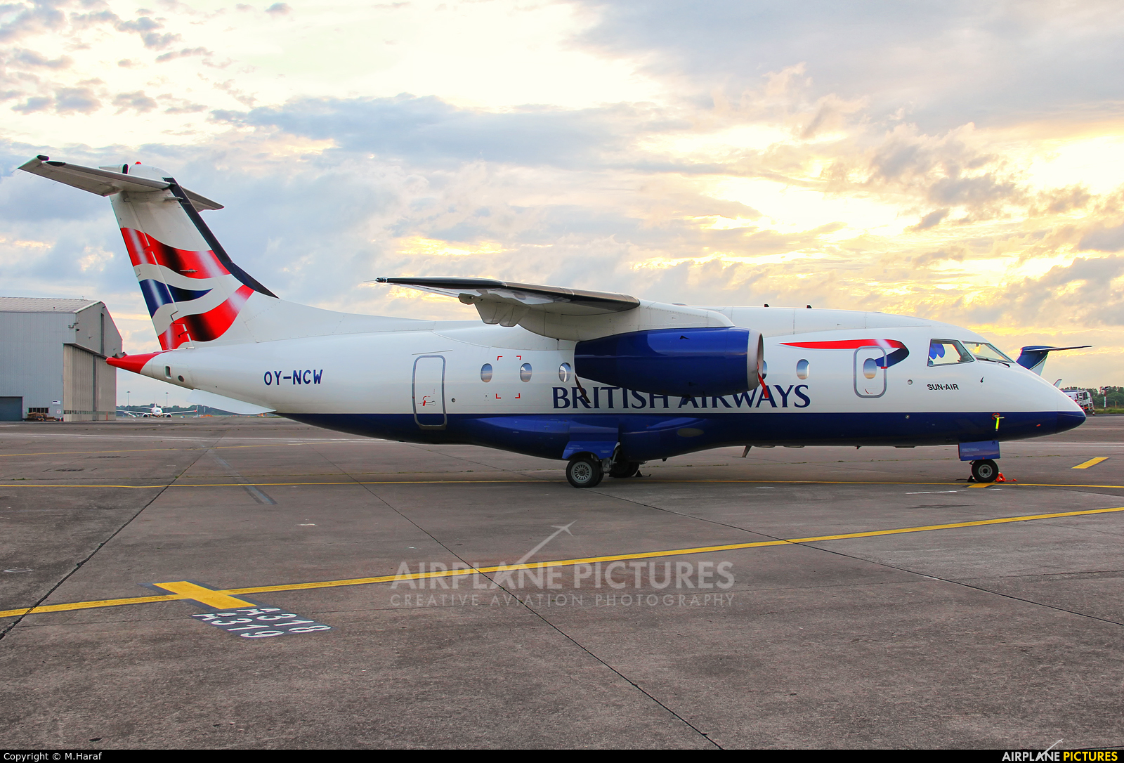 British Airways - Sun Air OY-NCW aircraft at Dublin