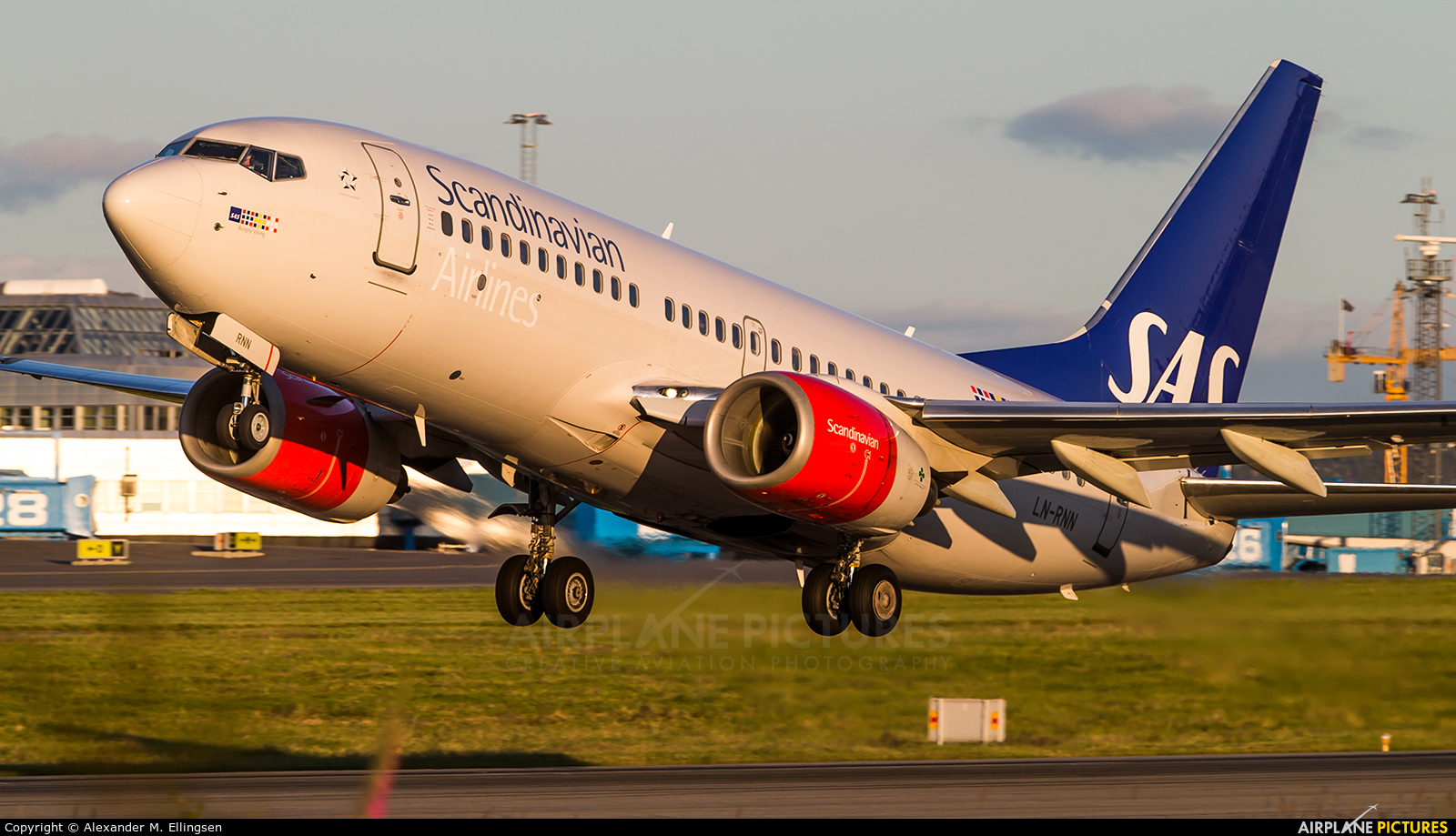 SAS - Scandinavian Airlines LN-RNN aircraft at Bergen - Flesland