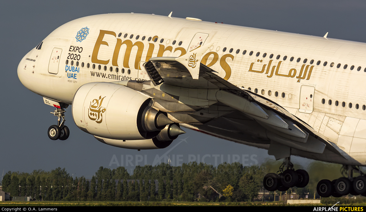 Emirates Airlines A6-EDL aircraft at Amsterdam - Schiphol