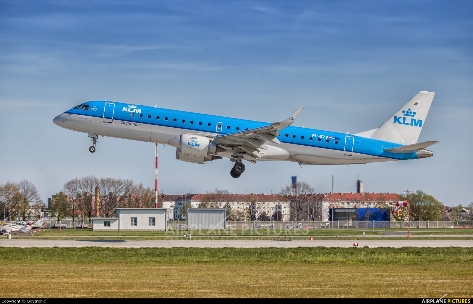 KLM Cityhopper PH-EZV aircraft at Zagreb