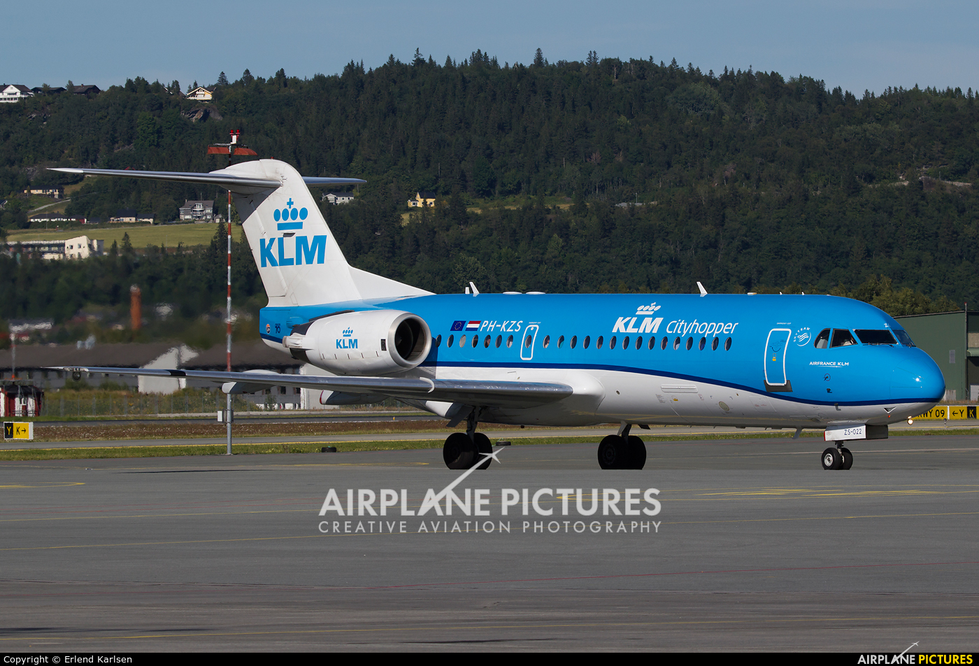 KLM Cityhopper PH-KZS aircraft at Trondheim - Vaernes