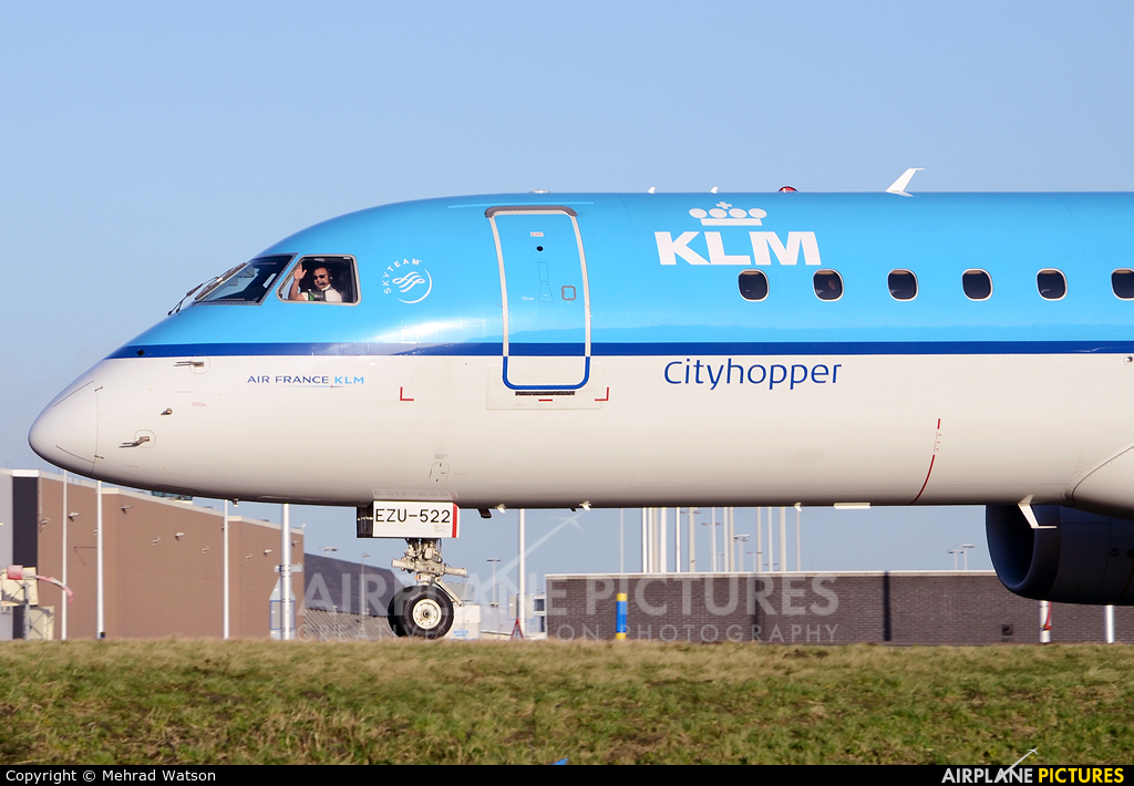 KLM Cityhopper PH-EZU aircraft at Amsterdam - Schiphol