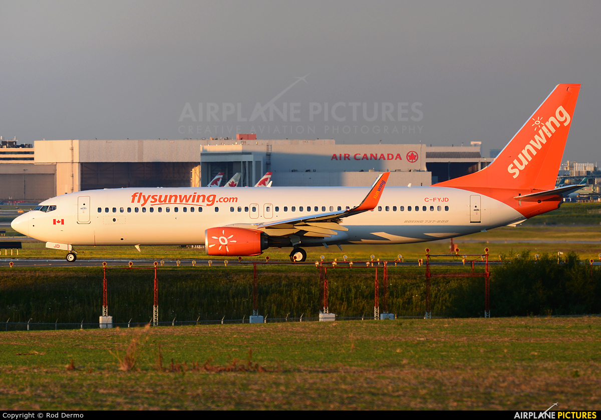 Sunwing Airlines C-FYJD aircraft at Toronto - Pearson Intl, ON