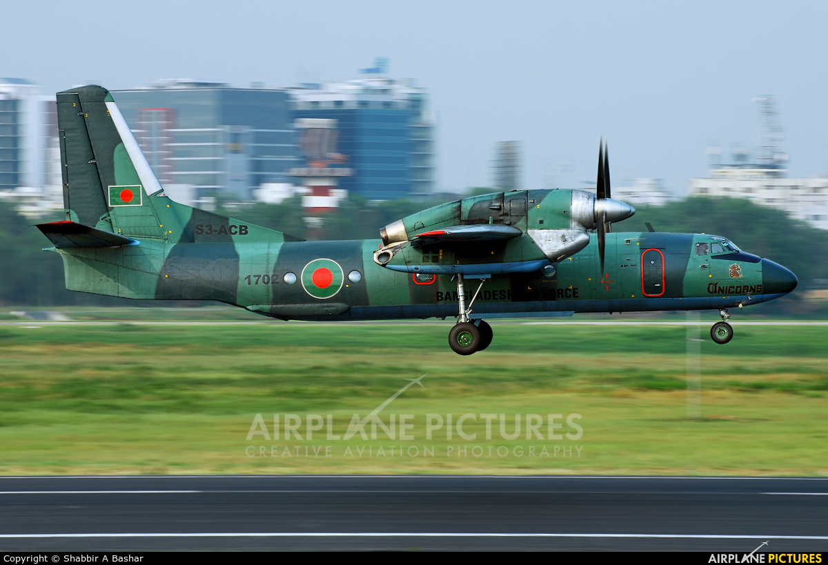 Bangladesh - Air Force S3-ACB aircraft at Dhaka - Hazrat Shahjala Intl