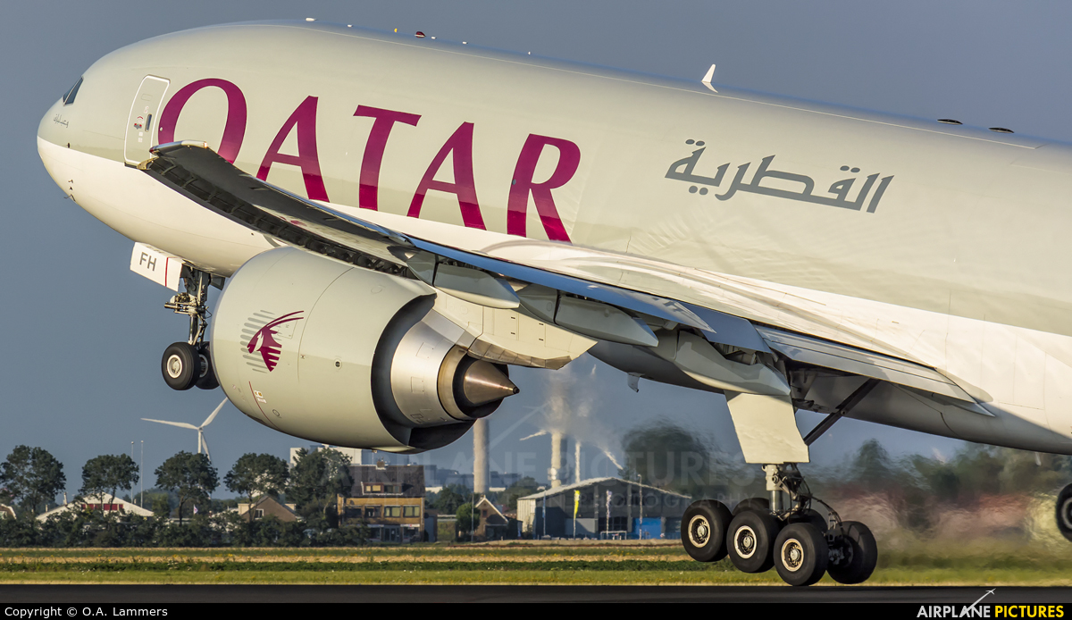 Qatar Airways Cargo A7-BFH aircraft at Amsterdam - Schiphol