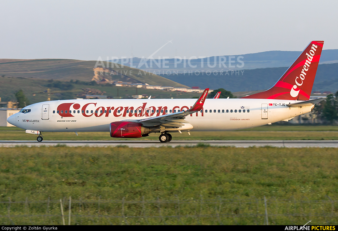 Corendon Airlines TC-TJG aircraft at Cluj Napoca - Someseni