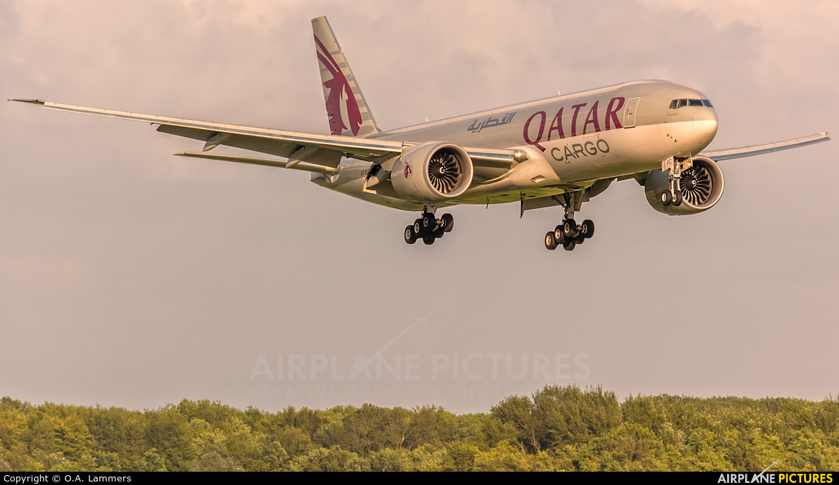 Qatar Airways Cargo A7-BFC aircraft at Amsterdam - Schiphol