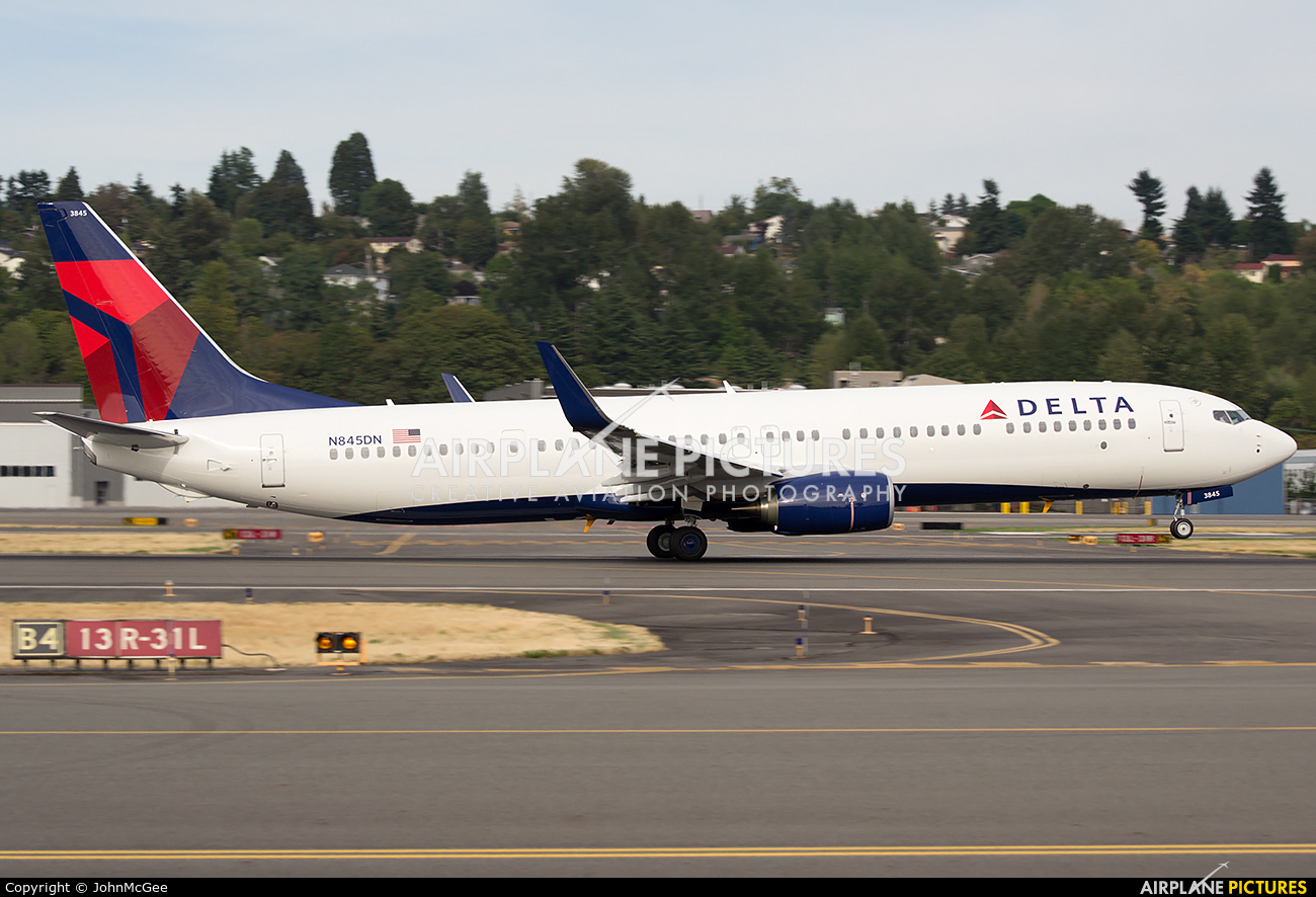 Delta Air Lines N845DN aircraft at Seattle - Boeing Field / King County Intl