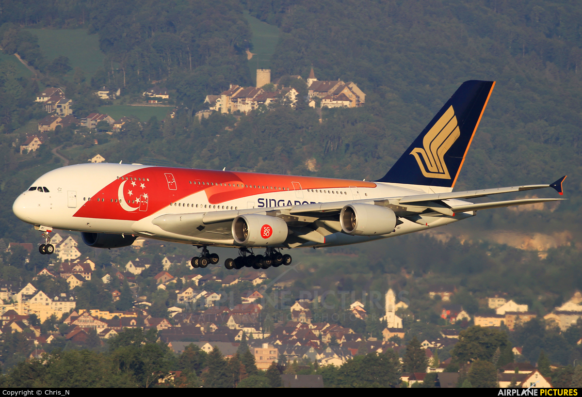 Singapore Airlines 9V-SKI aircraft at Zurich