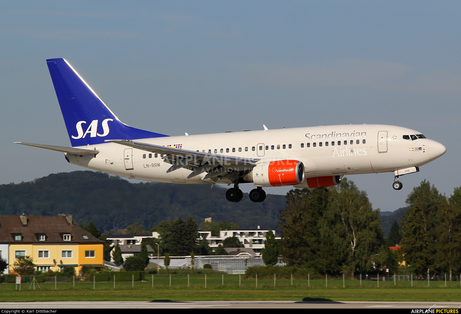 SAS - Scandinavian Airlines LN-RRM aircraft at Salzburg
