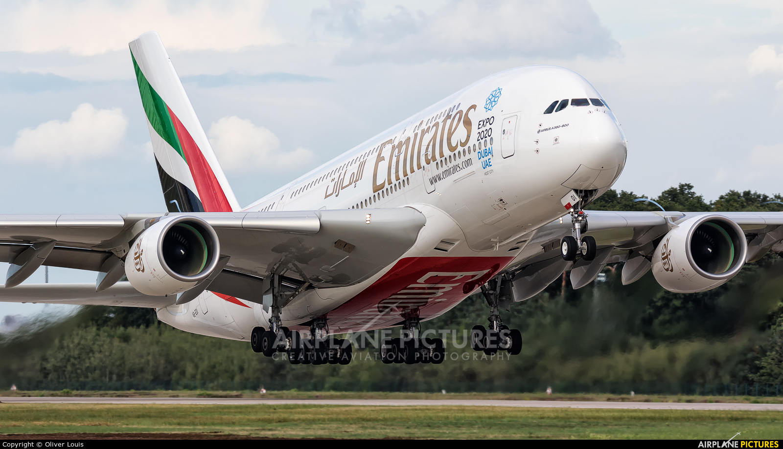 Emirates Airlines A6-EOI aircraft at Frankfurt