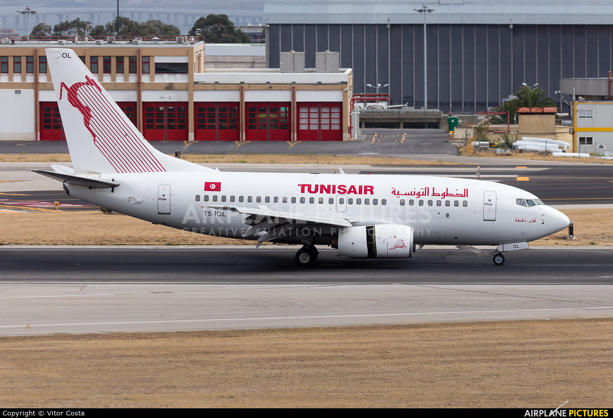 Tunisair TS-IOL aircraft at Lisbon
