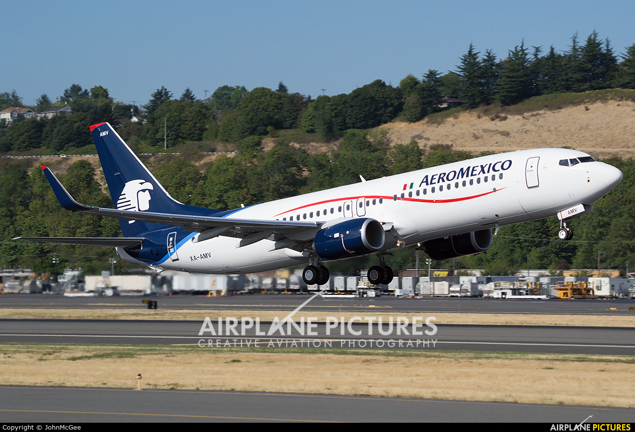 Aeromexico XA-AMV aircraft at Seattle - Boeing Field / King County Intl