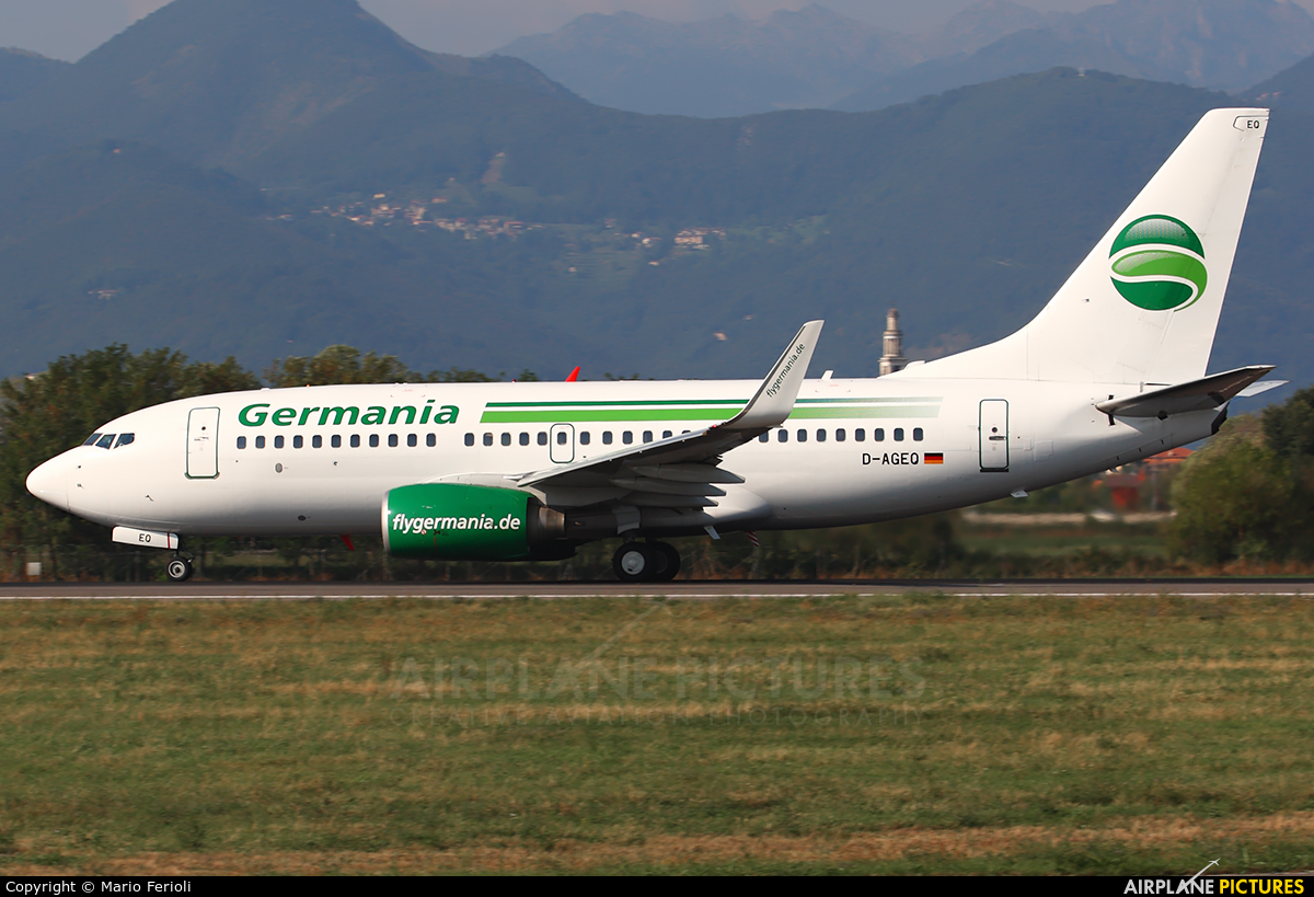 Germania D-AGEQ aircraft at Bergamo - Orio al Serio