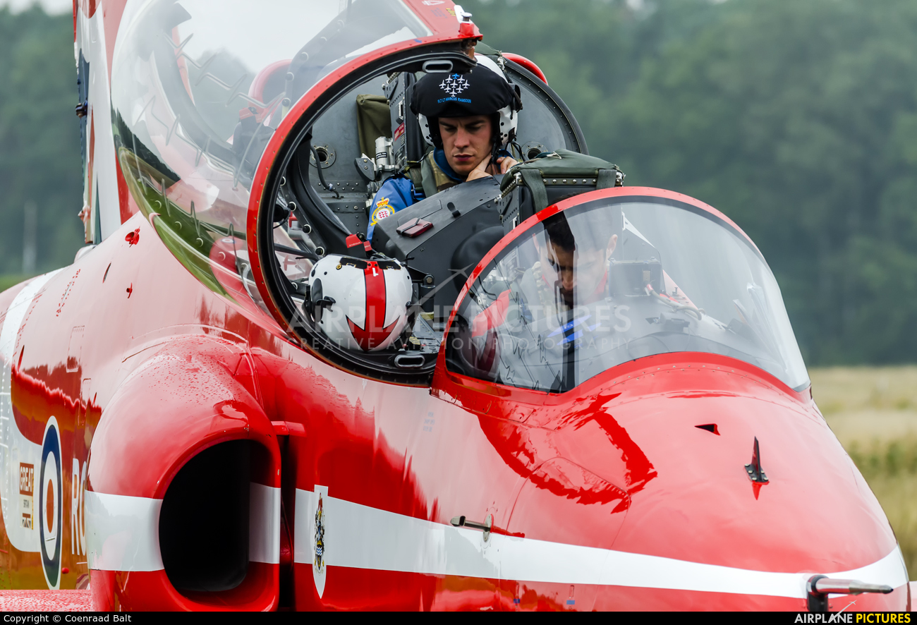 Royal Air Force "Red Arrows" XX227 aircraft at Kleine Brogel