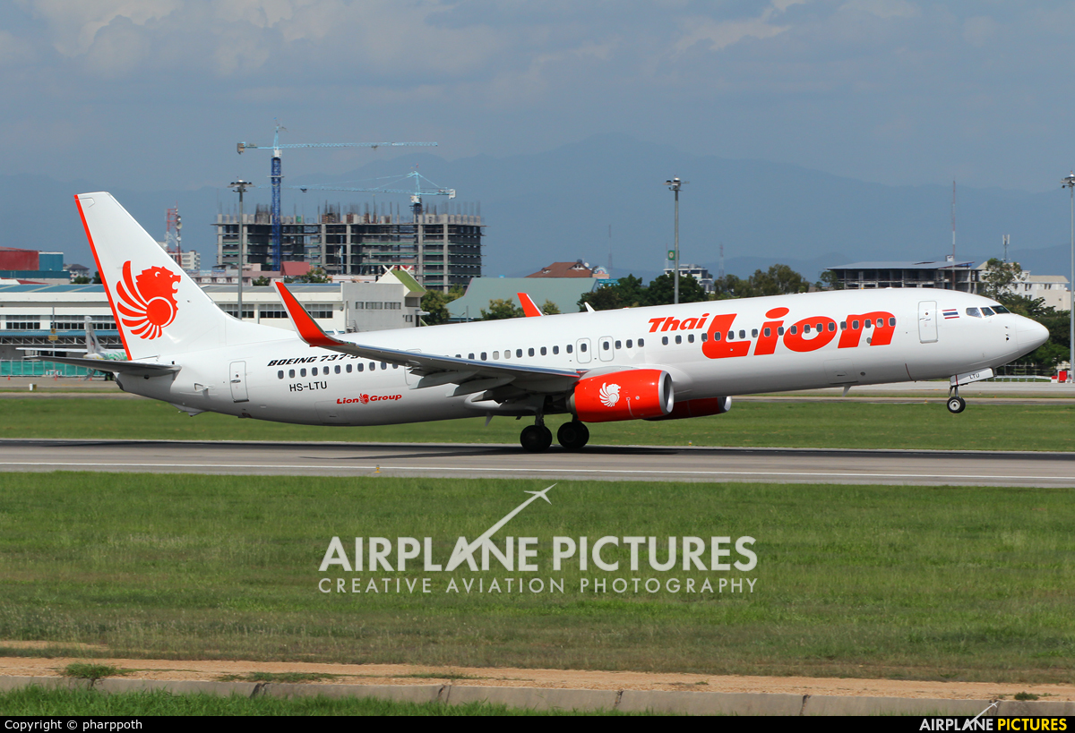 Thai Lion Air HS-LTU aircraft at Chiang-Mai