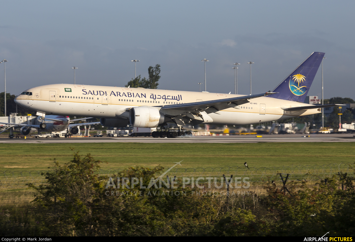 Saudi Arabian Airlines HZ-AKO aircraft at Manchester