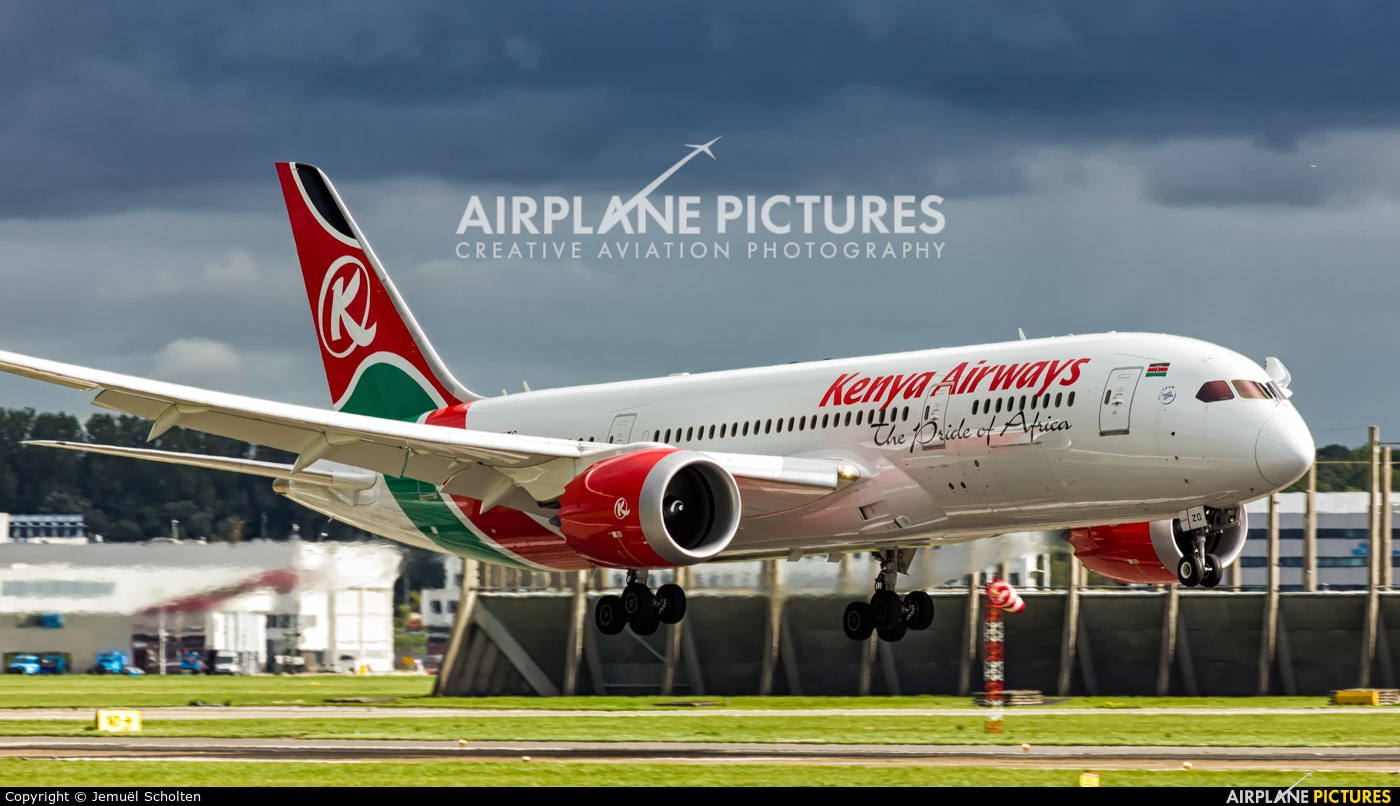 Kenya Airways 5Y-KZG aircraft at Amsterdam - Schiphol