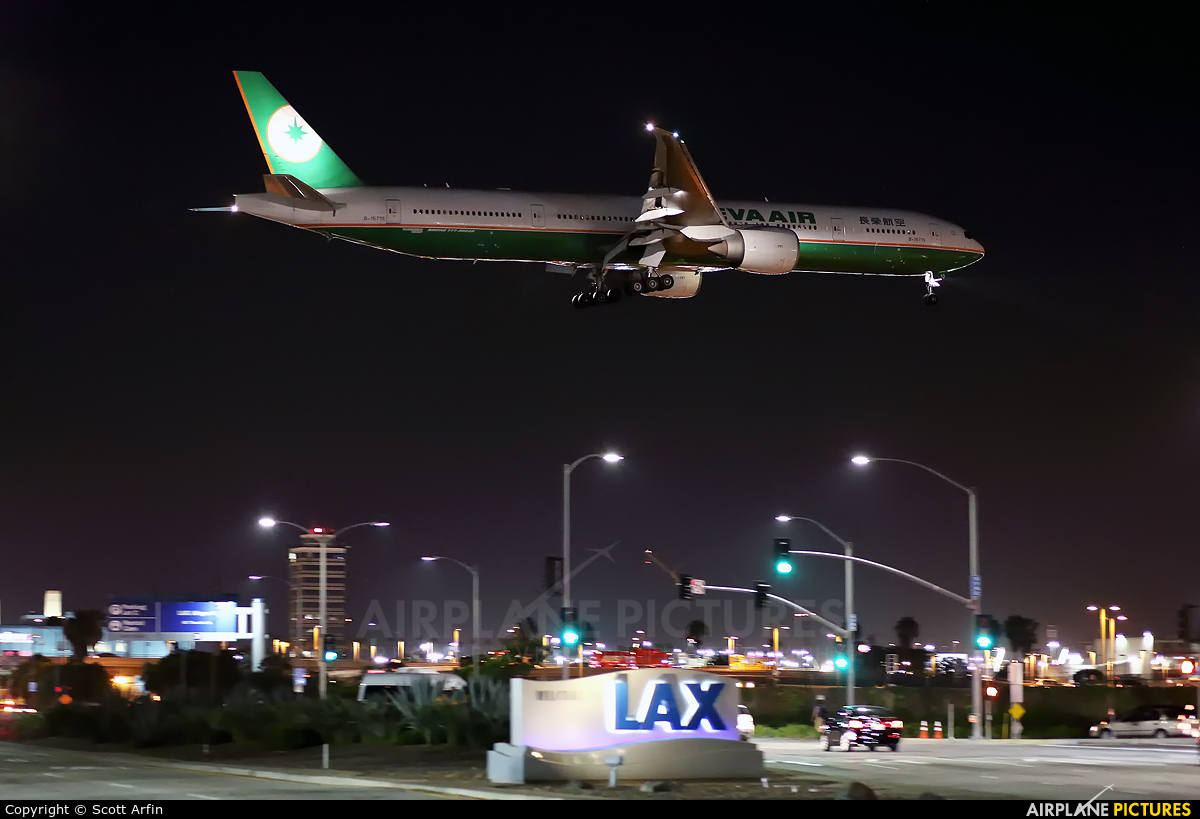 Eva Air B-16715 aircraft at Los Angeles Intl