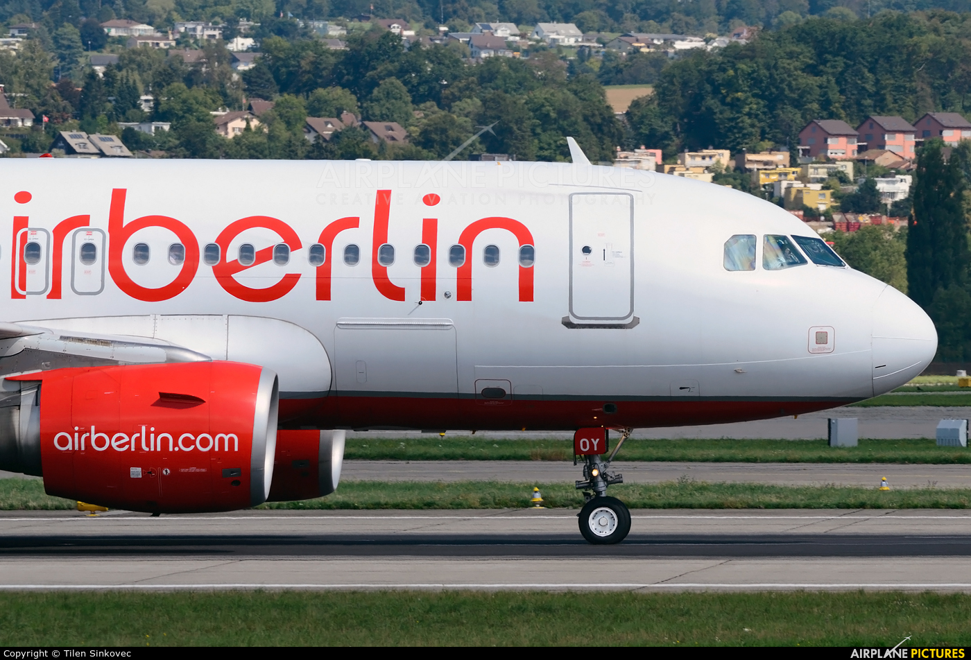 Air Berlin - Belair HB-JOY aircraft at Zurich