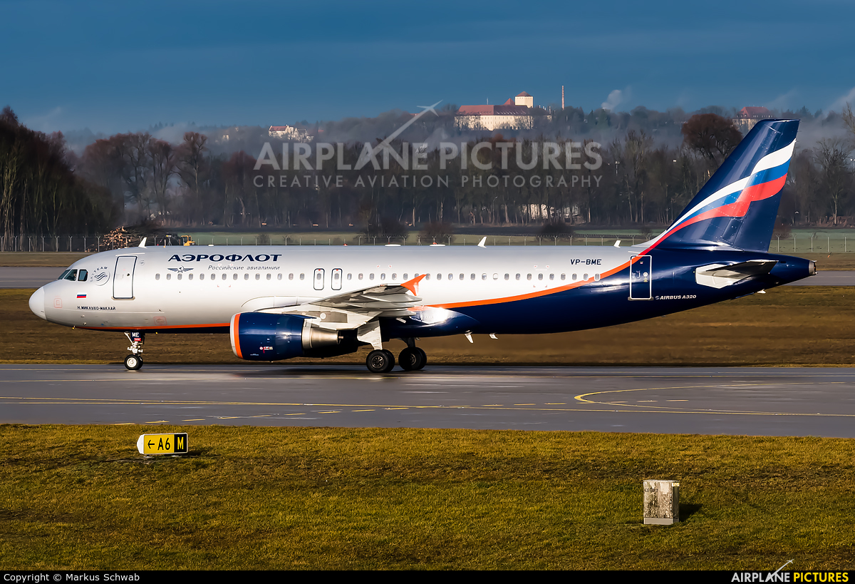 Aeroflot VP-BME aircraft at Munich