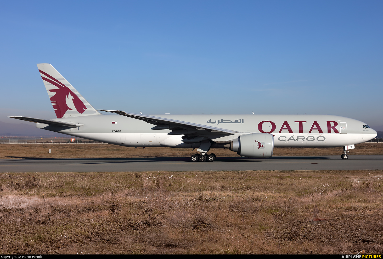Qatar Airways Cargo A7-BFF aircraft at Milan - Malpensa