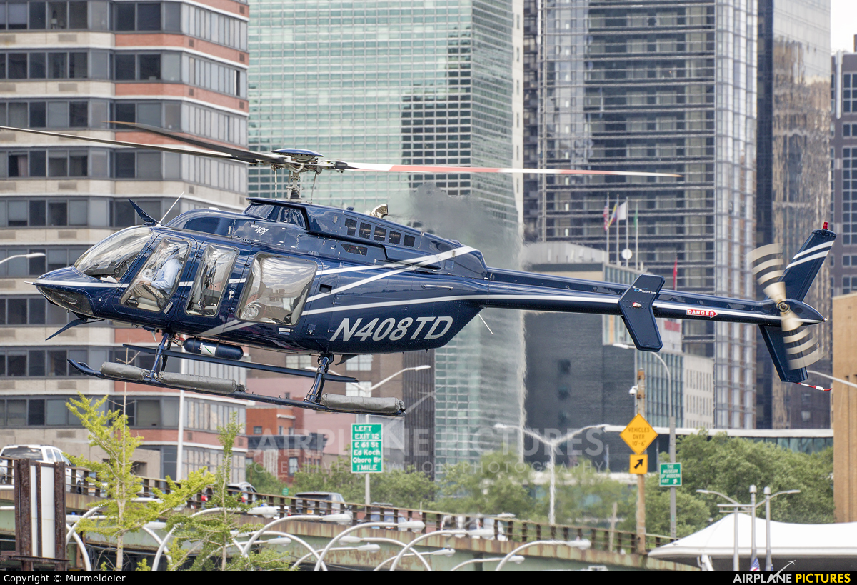 Private N408TD aircraft at East 34th Street Heliport