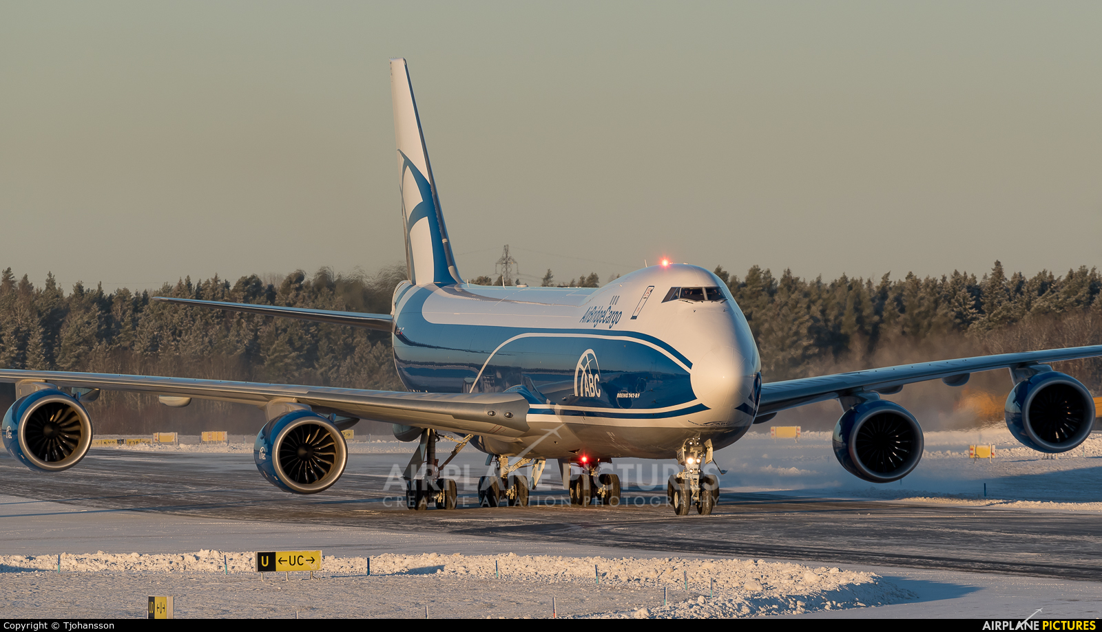 Air Bridge Cargo VQ-BFE aircraft at Stockholm - Arlanda