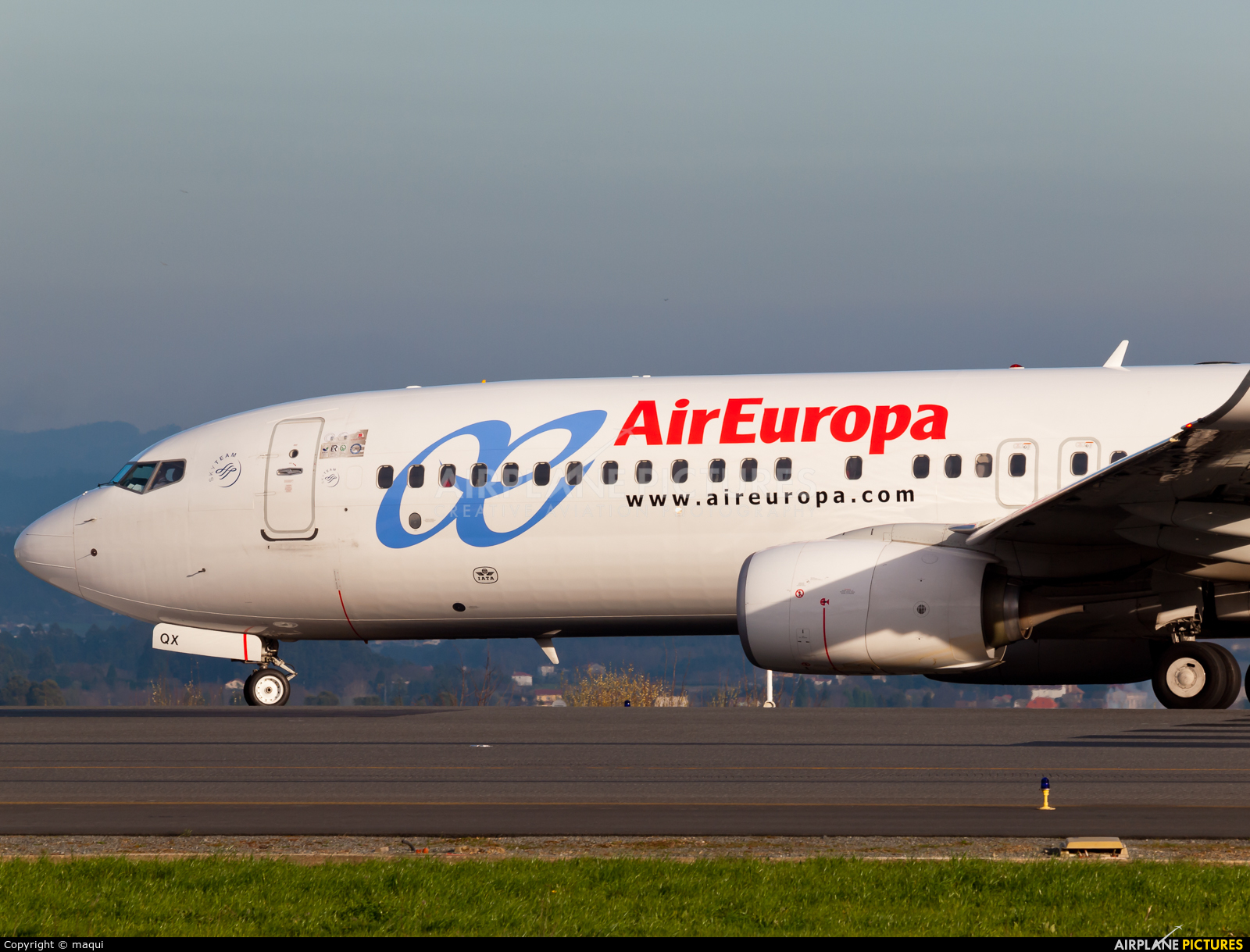 Air Europa EC-LQX aircraft at La Coruña