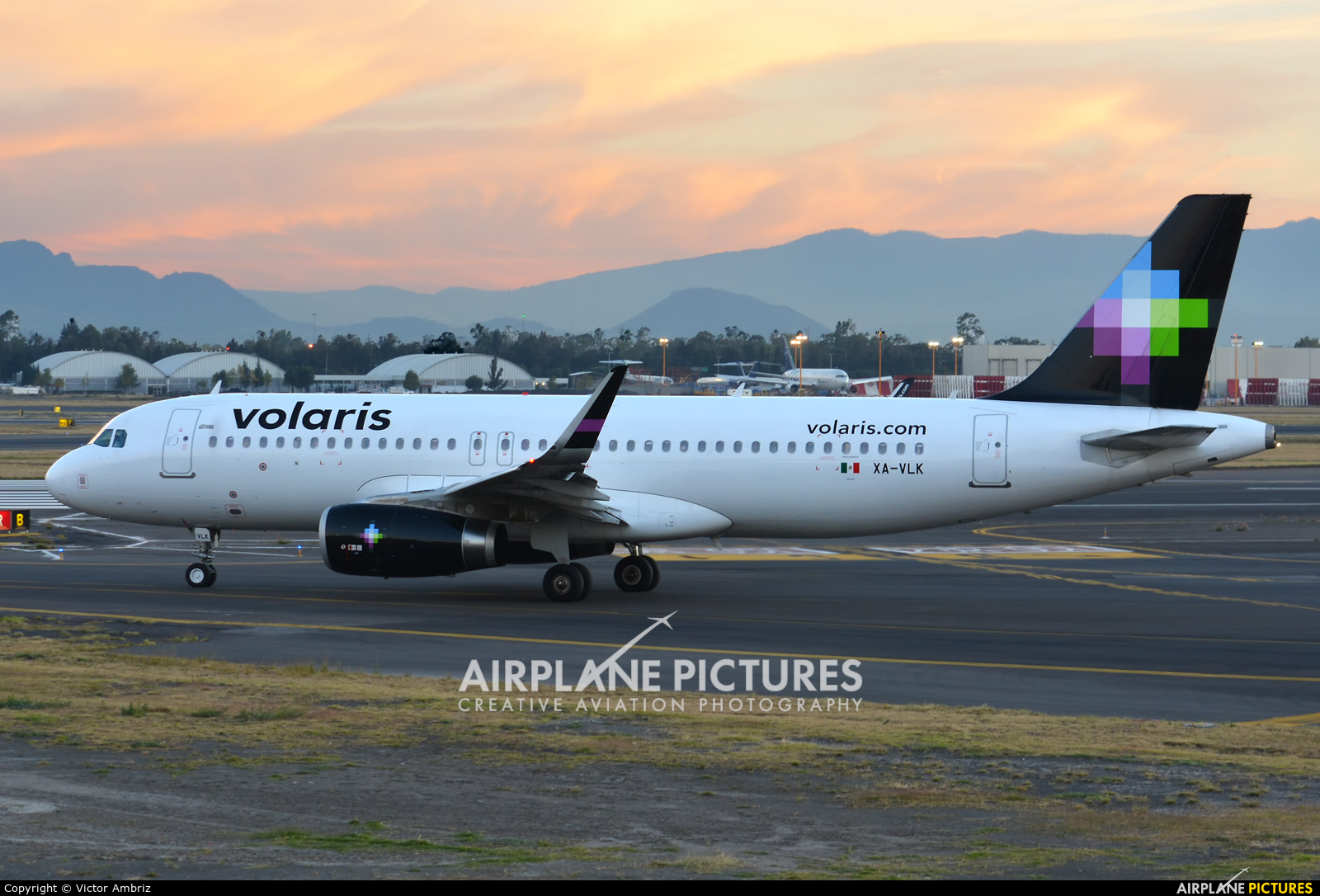 Volaris XA-VLK aircraft at Mexico City - Licenciado Benito Juarez Intl